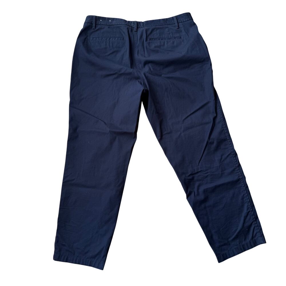 Talbots Navy Blue Relaxed Chino Trousers Pants Size 12P Casual Office Preppy - Picture 7 of 8